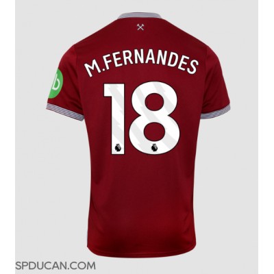 Muški Nogometni Dres West Ham United Mateus Fernandes #18 Domaci 2025-26 Kratak Rukav Muški Nogometni Dres West Ham United Mateus Fernandes #18 Domaci 2025-26 Kratak Rukav